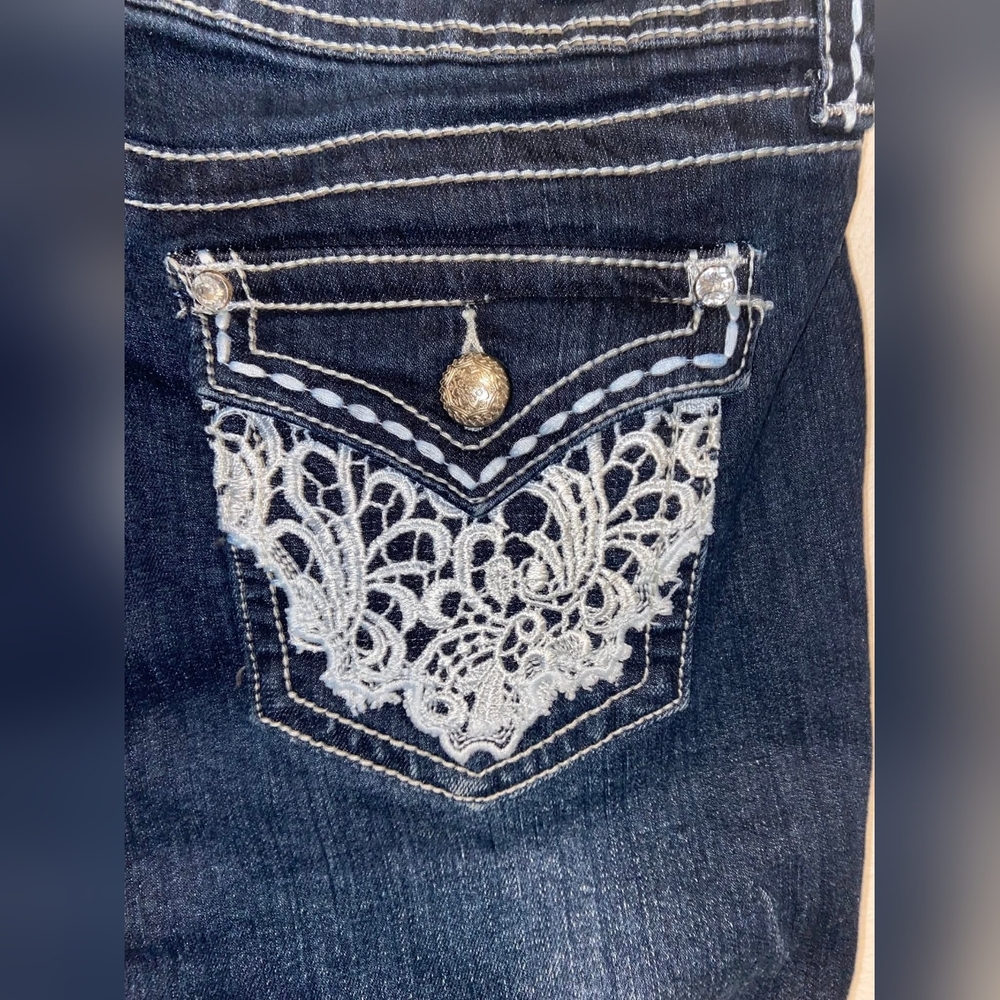 Suko Jeans Womens Capris Lace Pockets - Picture 6 of 8